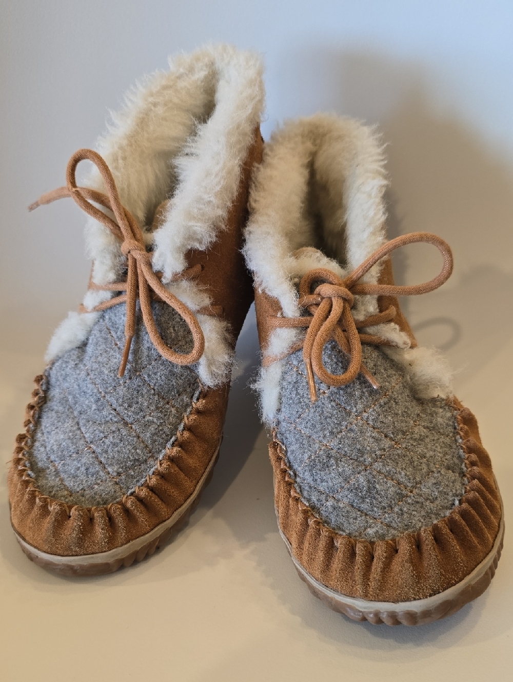 Sorel Women's Two-Tone Faux-Shearling Moccasins - Brown & Gray
